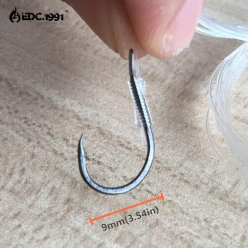 NEW 50 package High Carbon Steel Barbed Fishing Hooks +6m Fishing Line Fishing Tackle Outdoor Sports Tools edc survival kit