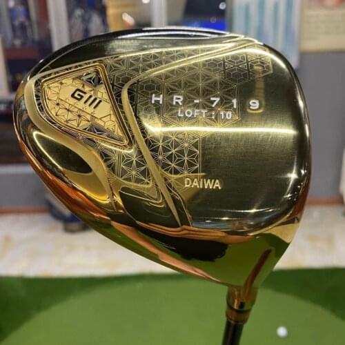 New golf driver DAI WA GIII HR-719 Black/ Gold color with Graphite shaft headcover golf clubs
