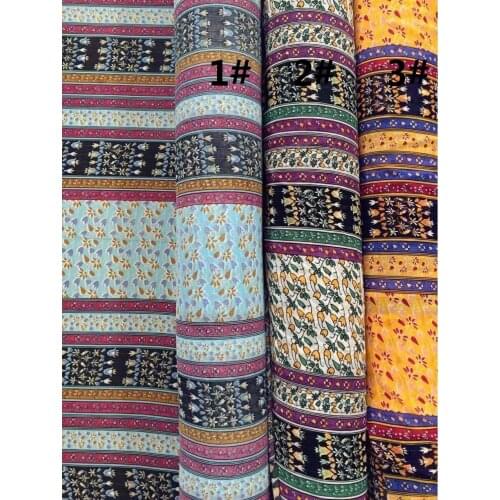 145cm width Chiffon crepe fabric flowers pattern can see through for skirt suit-dress headband CH-7624