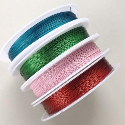 1 Roll silver/blue/red/green Color Wire Rope 0.3mm for Handmade Beading Thread Accessories DIY Jewelry