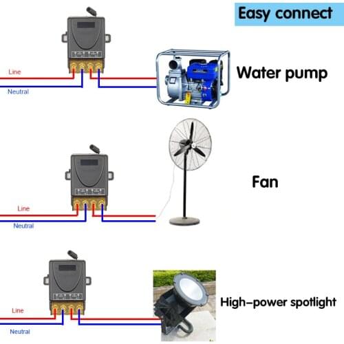 433MHz High-Power Radio Frequency Remote Control Switch 1CH Relay Receiver and Transmitter for Car Horn Water Pump Control