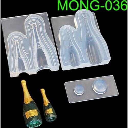 Real Mini Milk Bottle Goblet Cup Silicone Mold Epoxy Resin Molds Jewelry Tools M2EA