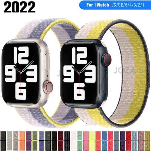 Nylon Loop Strap For Apple Watch band 44mm 40mm Smartwatch Watchband 42mm 38mm correa Stra belt Bracelet iWatch Series 4 5 SE 6