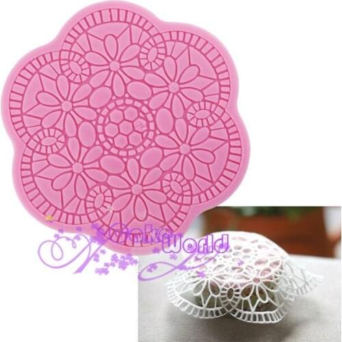 Silicone Cake Fondant Mould Flower Lace Mold Sugar Craft Wedding Decorating Tool cake Toppers