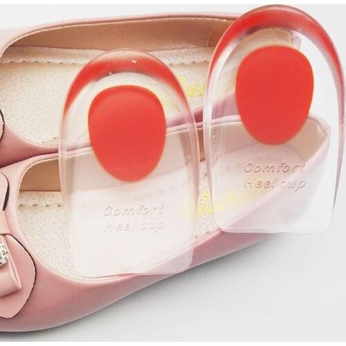 2pcs Silicone Gel Heel Cushion Insoles Support Shoe Pad Relief Foot Pain Soft Inserts Foot Pain Protectors High Heel Insert