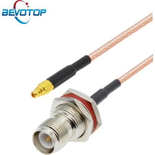 RP TNC Female Bulkhead to MMCX Male Plug Adapter RG316 Pigtail Cable Mini PCI WIFI WLAN Antenna Jumper Extension Coaxial Cord