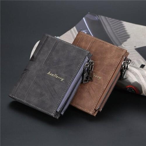 Vintage Men Short Wallet PU Leather Credit ID Card Holder Business Wallet Male Billfold Purse Clutch Solid Hombre