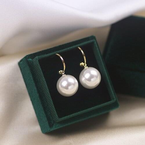 2020 New Elegant Big Simulated Pearl Earrings For Women Wedding Party Drop Dangle Earrings Trendy Jewelry Bijoux Gifts
