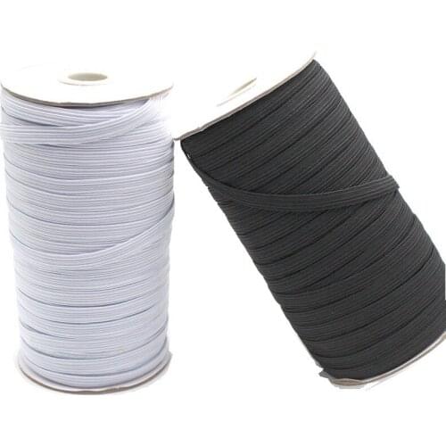 10Meter/lot 3/6/8/10/12MM Mouth Mask Elastic Band White Black High Elastic Rubber Band Waist Band Sewing Stretch Rope