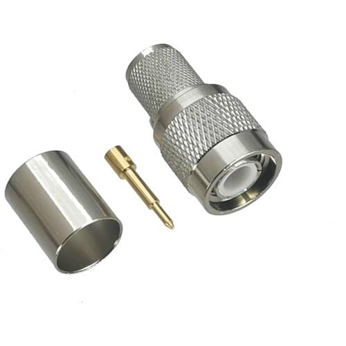 10Pcs Connector TNC Male Plug Crimp RG8 LMR400 RG213 Cable RF Adapter Coaxial High Quanlity 50ohm Brass