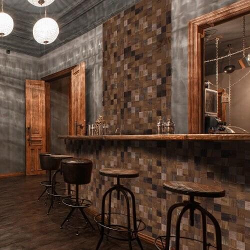 10cm/15cmx25pcs Walnut Mosaic PVC Waterproof Self Adhesive Wall Sticker Tile Sticker For Kitchen Bathroom Furniture