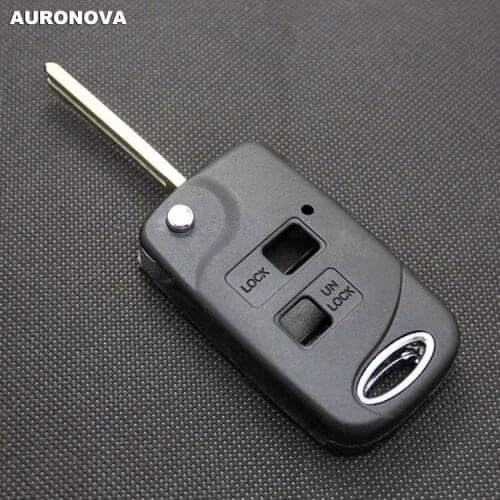 AURONOVA New Upgrade Folding Key Shell for Lexus IS GS ES LS RX IS200 2 Buttons Remote Car Key Case DIY
