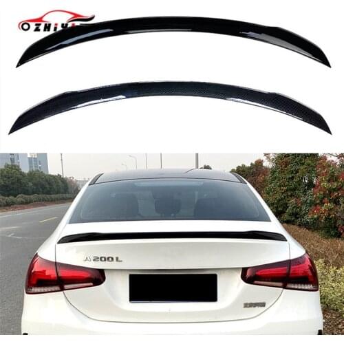 Car Spoilers Carbon Fiber Black Rear Roof Spoiler Decoration for Mercedes-Benz A-Class W177 A180 A200 A35 2019+ Tail Trunk Wings