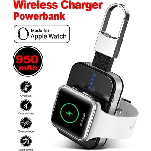 Qi Wireless Charging For Apple Watch 4 3 2 1 Wireless Charger For Apple 950mAh Power Bank Charge