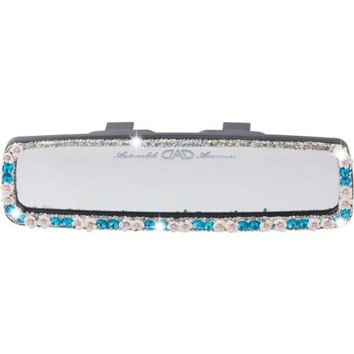 Shiny Car Rearview Mirror Bling Interior Mirror Automobile Styling Rear Mirrors Auto Accessories