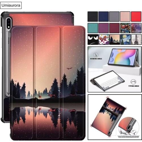 For Samsung Galaxy Tab S7 Plus 12.4 SM-T970 T975 Tablet Flip Smart case For Samsung S7 11 inch SM T870 T875 Folding Stand Case