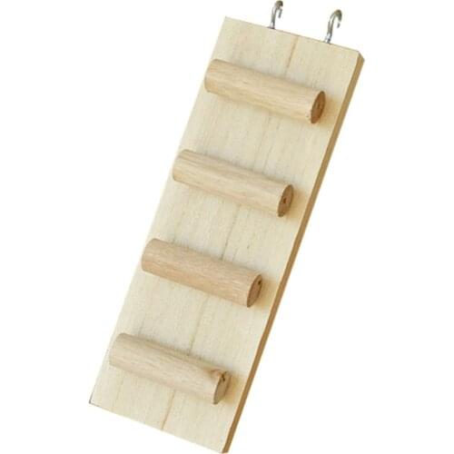 Wooden Climbing Biting Hamster Ladder Stile Stair Toy for Small Mouse Rat Pet