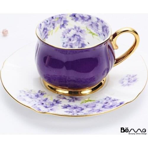 Bone China Ceramics Tea Coffee Cup Set Creative Gold Rim 2pcs Office Couple Coffee Cup Travel Tazas De Cafe Home Garden BE50MU