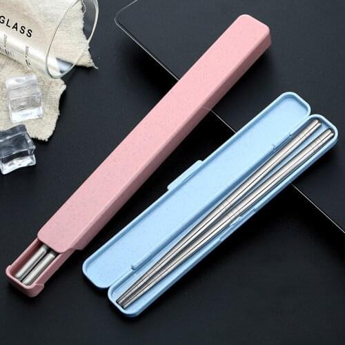 Chinese Metal Chopsticks 304 Stainless Steel Chopsticks Portable Travel Chop Stick Reusable Food Sticks For Sushi Hashi