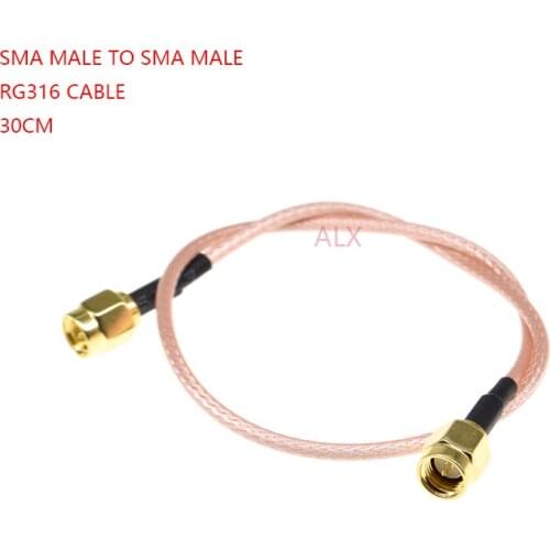 30cm sma male to sma male connector coaxial Cable RG316 RF adapter Pigtail CABLE male to male Antenna extension wire