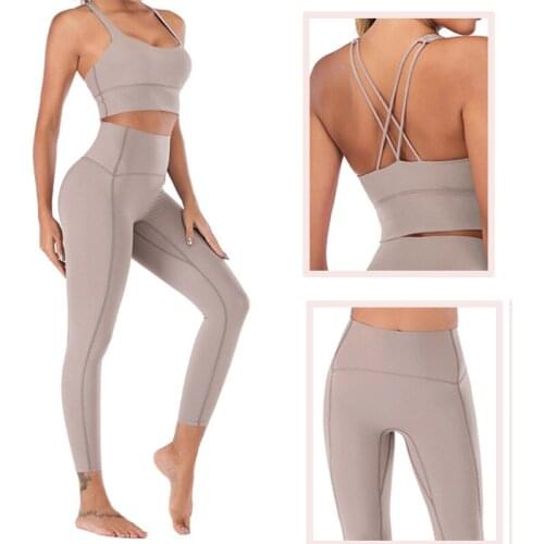 Two Piece Yoga Set Workout Tracksuit Set Women Fitness Suit For Yoga Clothes High Waist Gym Sportswear Conjuntos De Mujer