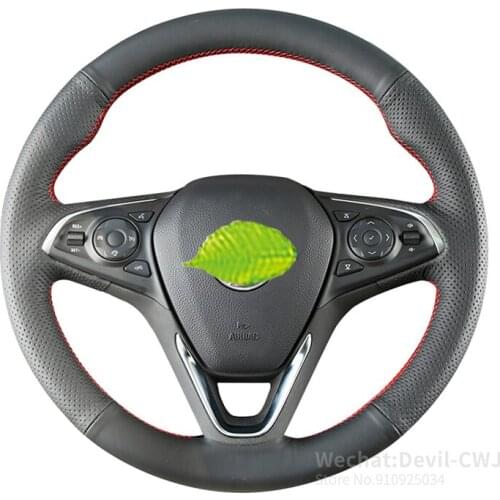 Alcantara leather carbon fiber for Buick envision 2021Verano Regal steering wheel cover hand-stitch 2015-2020 car interior Parts