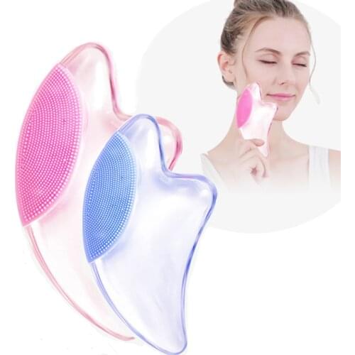 Crystal Scraping Plate Cleaning Instrument Red/Blue RayTherapy Facial Lift Care Massage Plate Massage Board Tool Adult