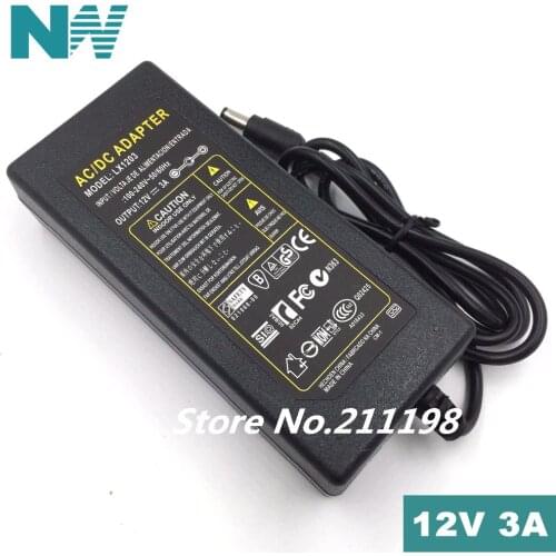 Lx1203 12V3A Ac 100-240V Led Light Power Adapter Led Power Supply Adapter Drive For 5050 2835 Led Strip 12V3A Without Line