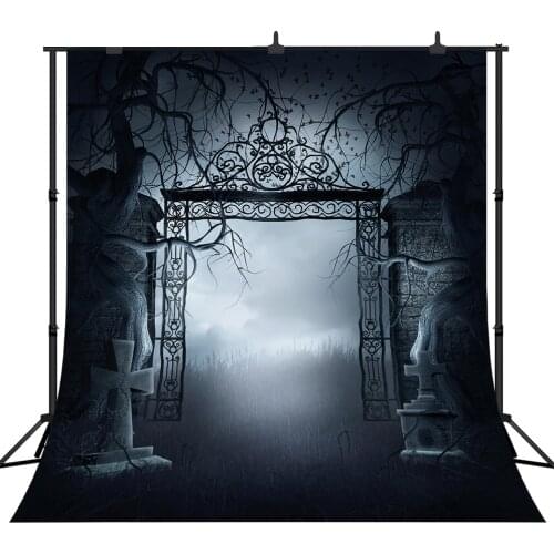 Lyavshi Halloween Photography Backdrops Mysterious Door Horror Nights Photo Background Party Decor Photobooth Studio Props