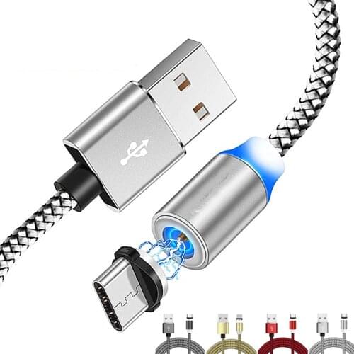 Magnetic Charging Micro USB Cable for iPhone 7 XR Samsung J5 S7 S6 A70 Xiaomi Mobile Phone Magnet Charger USB Type C Cable Wire