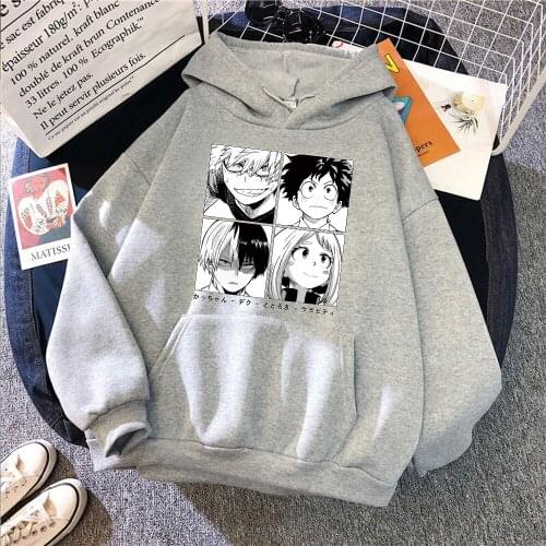 2020 Anime Boku No Hero Academia Hoodies Men Casual Homme Fleece Manga Pullover Streetwear Hoodie