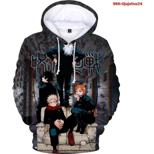 New Japan Comics jujutsu kaisen Hoodie 3D Long Sleeve Sweatshirt Mens Hoodie Women Harajuku Streetwear Unisex Oversized Clothes
