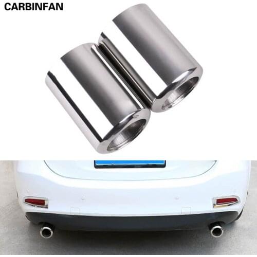 Exhaust Muffler Tip Tailpipe Finisher End Trim Stainless Steel Tail Pipe Atenza 2Pcs/set For Mazda 6 CX-5 CX5 2009-2016