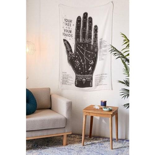 Black Ouija Wall Hanging Tapestry Pink Letter Tapestries Divination Bedspread Beach Mat Tarot Hand Wall Carpet Boho Decor Cloth