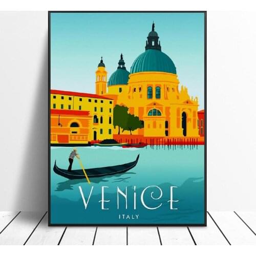 Venice Canvas Print Wall Art Poster Picture Modern Minimalist Bedroom Living Room Decoration No Frame