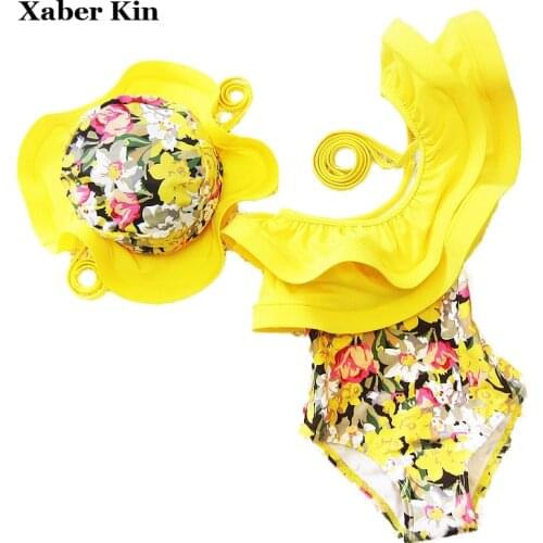 New 2017 One-Piece Girls Swimsuit Children Swimwear Bathing Suit Plavky Beachwear Kid Swimsuit G12-K38