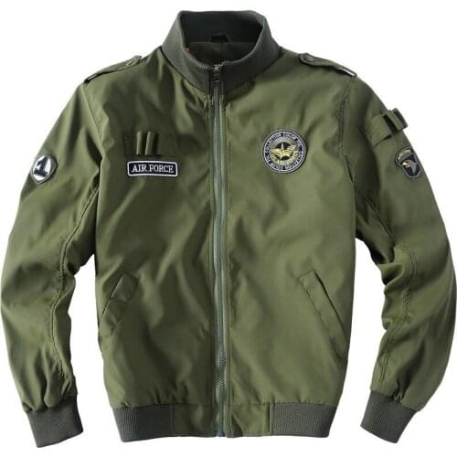 2021 spring and autumn new mens military air force flight suit thin section mens jacket trend large size baseball uniform