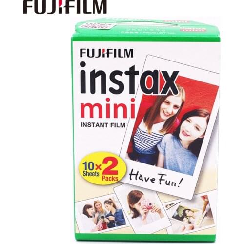 20pcs/box fujifilm instax mini 11 8 9 film sheets for camera Instant mini 11 9 8 7s 25 50s 90 Photo Paper White Edge 3 inch film