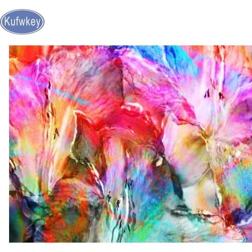 Kufwkey Full area drill 5D DIY Diamond painting Square diamond embroidery abstract art Cross Stitch Home decoration craft Gift