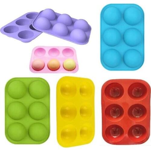 Half Sphere Silicone Soap Molds Bakeware Cake Decorating Tools Pudding Jelly Chocolate Fondant Mould Ball Shape Biscuit Tool