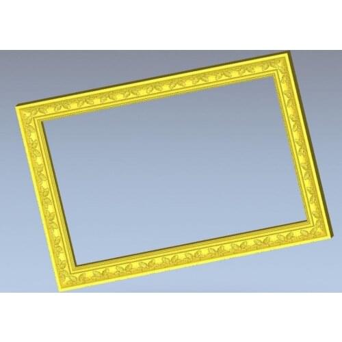3d model rectangle frame relief for cnc machine in STL file format simple border --3