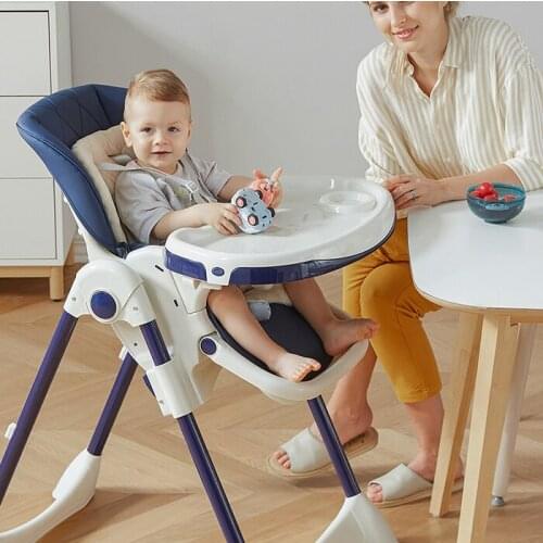 Luxurious Multi-Function Reclining Baby High Chair With Wheel Childrens Dining Table Chair Baby Sleeping Chair Easy Set Up