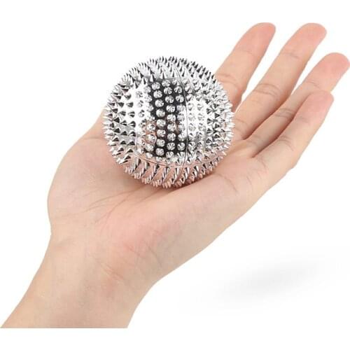 2PCS/Pair Hand Magnetic Therapy Spiky Hand Massage Ball Pressure Relief Trigger Point Pocket Massager Health Care