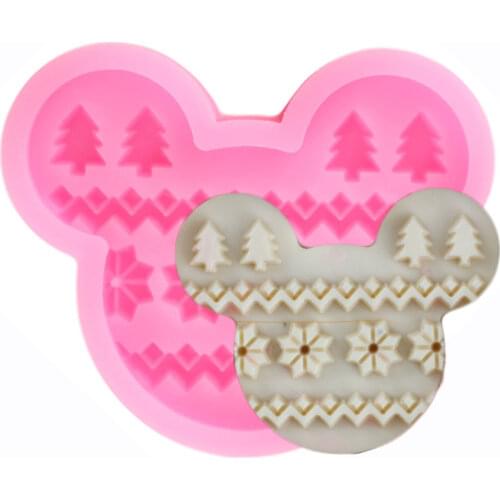 Disney Mickey Keychain Epoxy Resin Keychain Mold Phone Grip Silicone Mold Snowflake Christmas Tree Candy Chocolate Fondant Mould