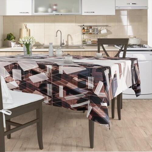 Tablecloth living room kitchen cover colorful rectangle patterned micro fabric cover with runner pattern Free Shipping