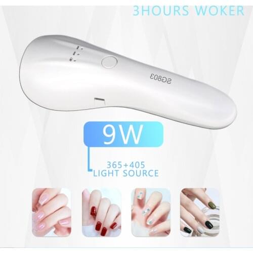 Mini 9W Nail Dryers Nail Light Quick-drying Nail Lamp Phototherapy Light Rechargeable Nail Art Nail Tools Manicure Decoration