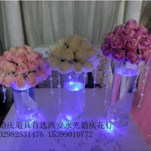 Wedding acrylic Bridal Party Bouquet Holder transparent wedding Vase 6pcs/lot wedding decoration table centerpiece H 15.7inch