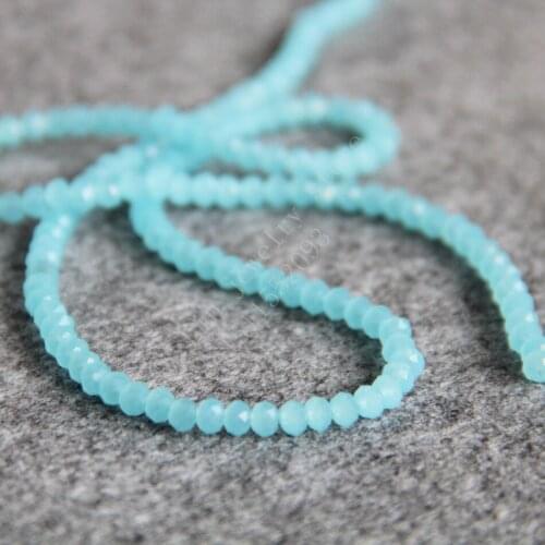 T8221 Charming 3X4mm Faceted Sky Blue AB+ colorful glass Crystal beads!Fit For Making Bracelet&Necklace DIY Jewelry wholesale