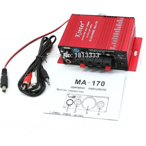 Game MA-170 12V 2 channels LED Mini HIFI Stereo Amplifier for Arcade JAMMA MAME
