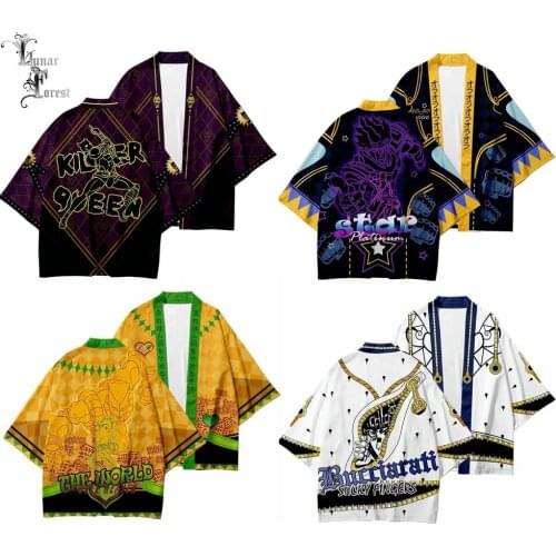 JOJOs Bizarre Adventure 3D Printing Japanese Kimono Haori Yukata Women/Men Fashion Summer Casual Cool Short Sleeve Streetwear